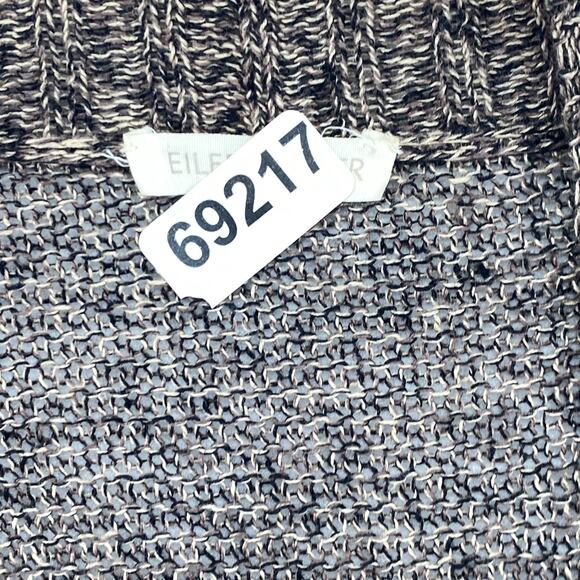 EILEEN FISHER Cardigan L Linen Marled Duster Open Front Long Sleeve Brown - Picture 14 of 14